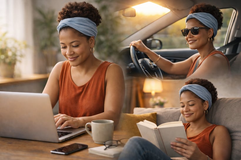 woman using vision in everyday life