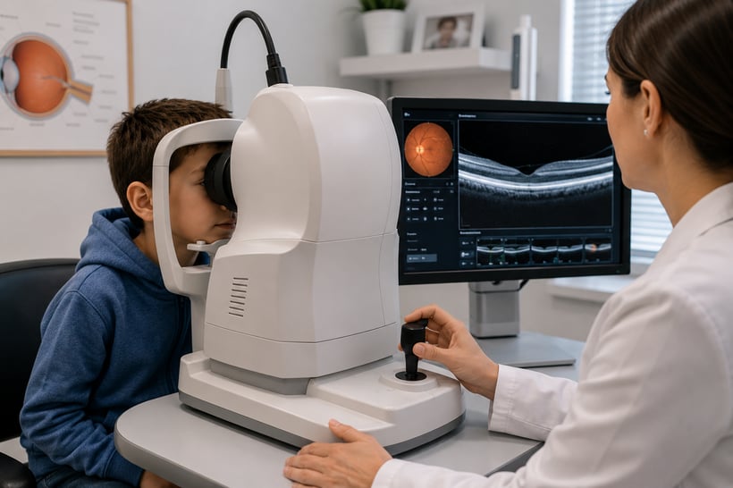 children's eye exam OCT