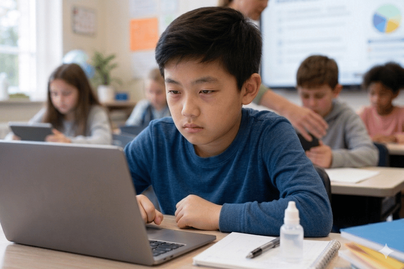 child eye strain
